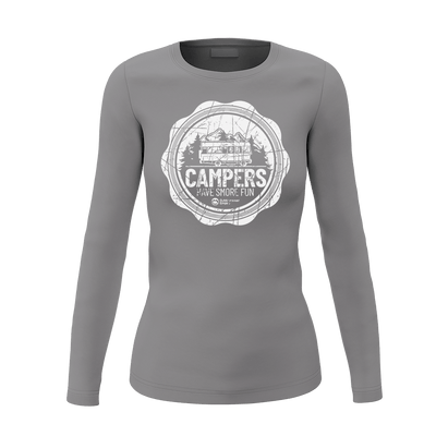 Camping Seal Women Long Sleeve Shirt